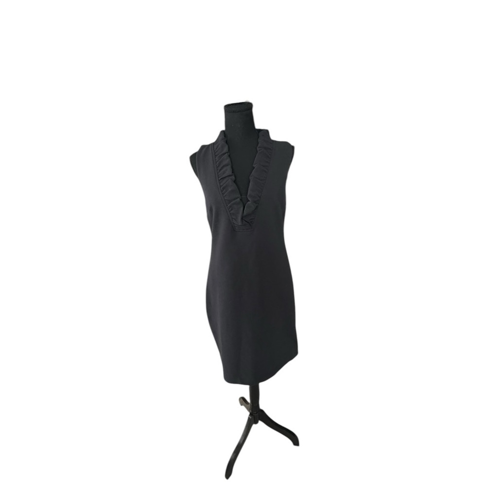 Lilly Pulitzer Tisbury Shift Dress Onyx Black Ruffle Small Wedding Luxury Q45 - Picture 2 of 10